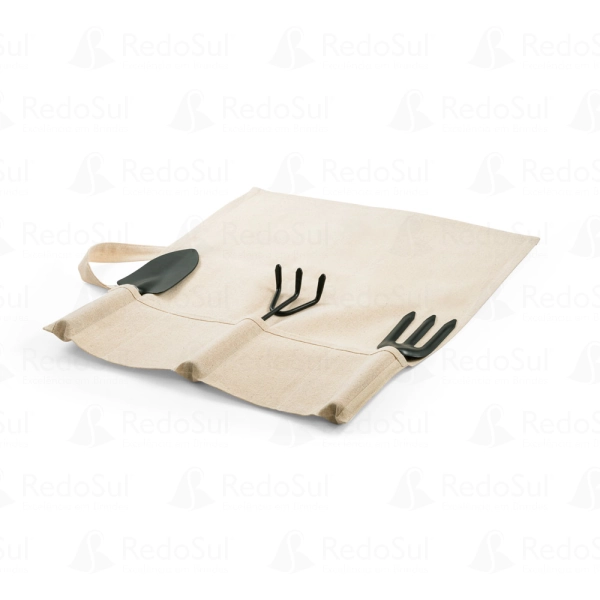 Conjunto de jardinagem personalizado com 3 ferramentas em metal e madeira